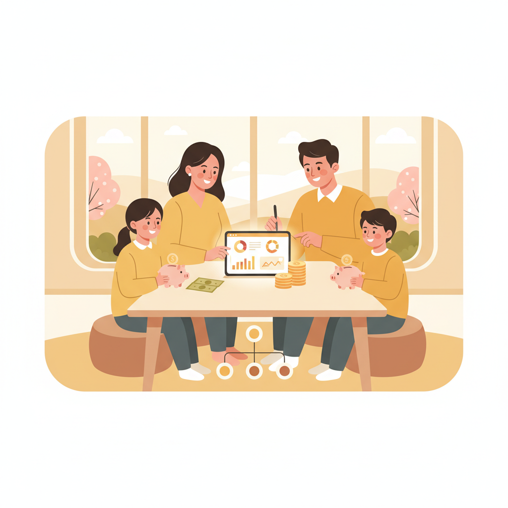 함께 꿈꾸는 우리 가족, 똑똑한 재정 계획으로 미래를 설계해요!