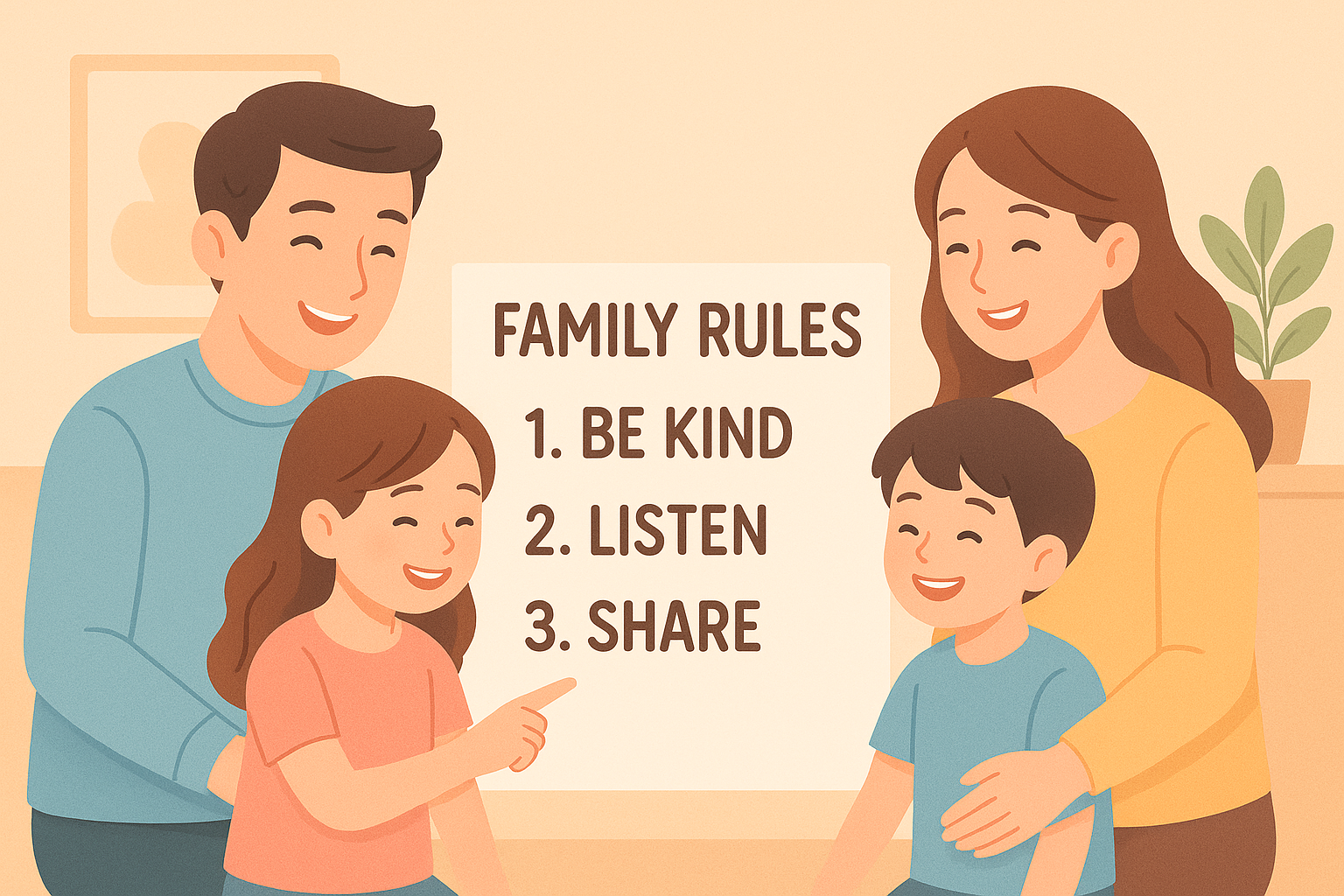 우리 가족을 위한 행복한 약속, 현명한 가족 규칙 만들기