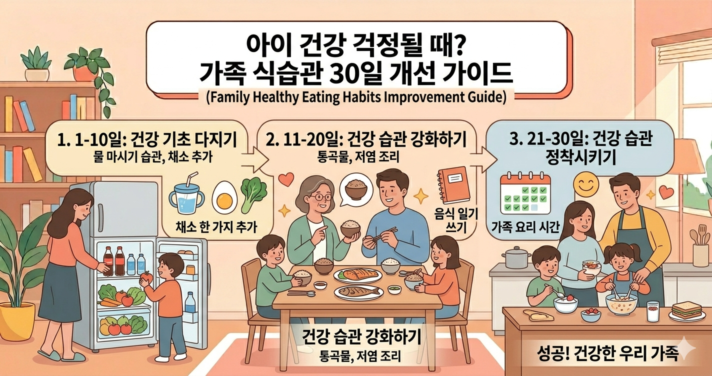 아이 건강 걱정될 때? 가족 식습관 30일 개선 가이드